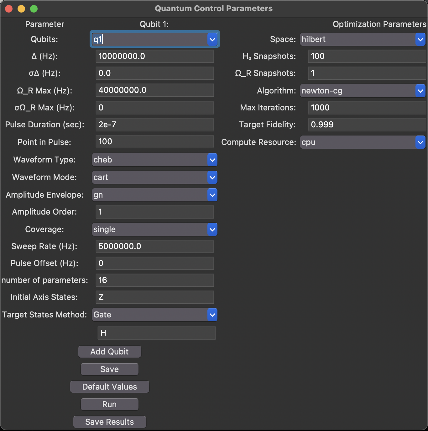 Single-qubit GUI